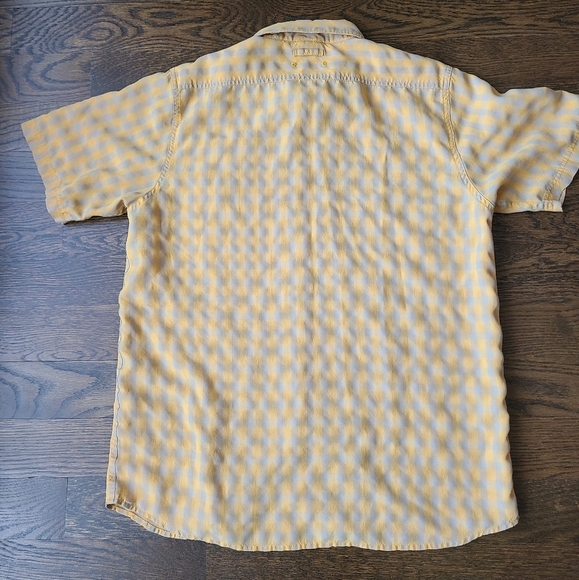 The North Face Men's Yellow Checkered Shirt Sz.L/G - Picture 5 of 9